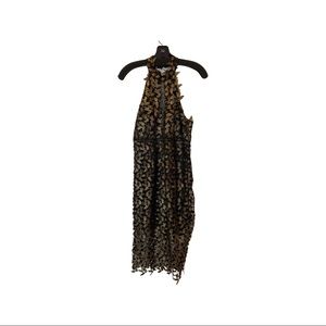 Bardot black and gold cocktail dress
